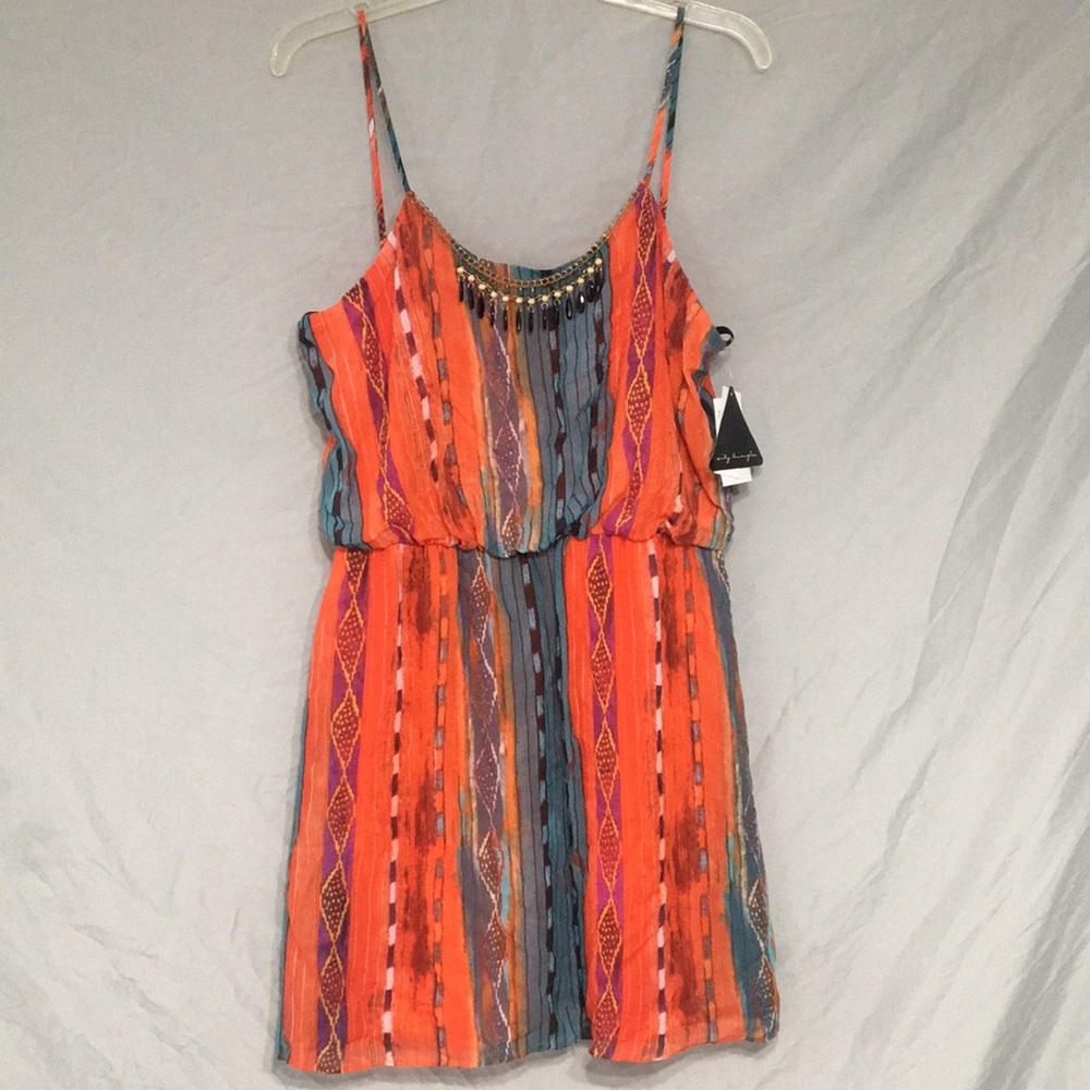 NWT City Triangle Orange & Blue Dress Size XL - Picture 2 of 8